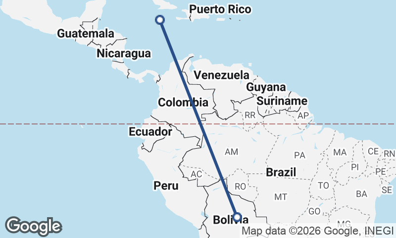 Bolivia to Jamaica