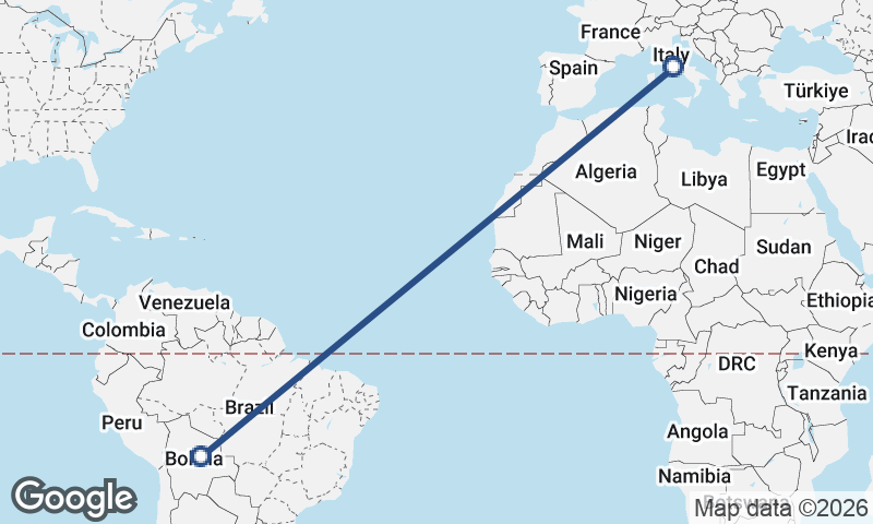Bolivia to Italy