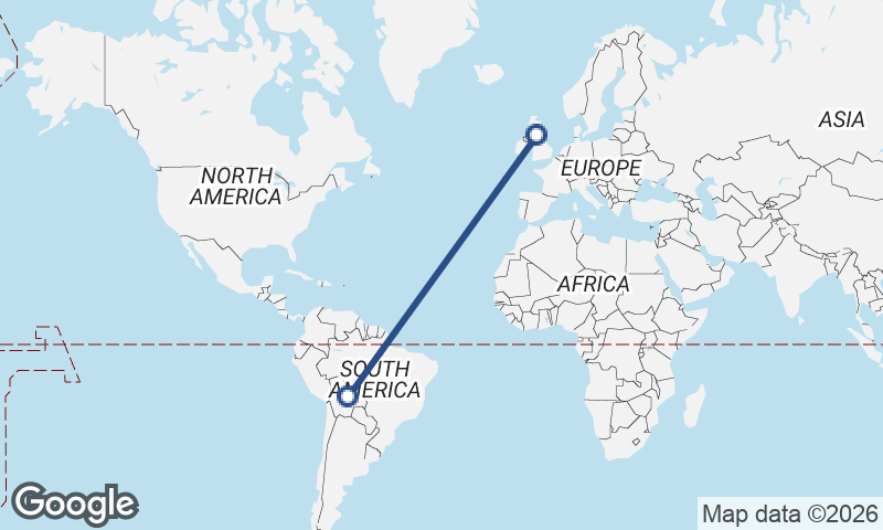 Bolivia to United Kingdom