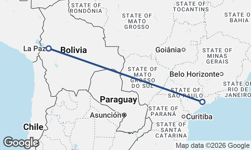 La Paz to São Paulo