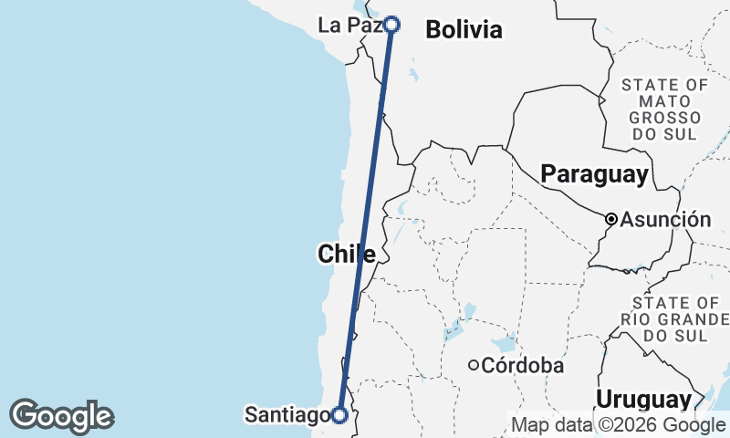 La Paz to Santiago