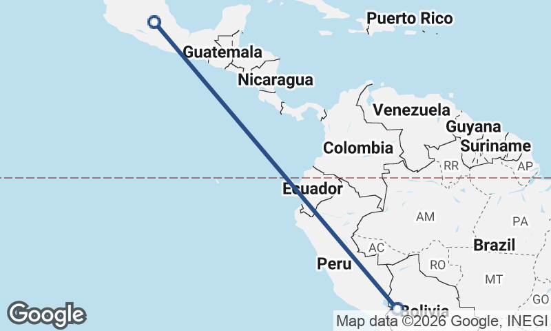 La Paz to Mexico City