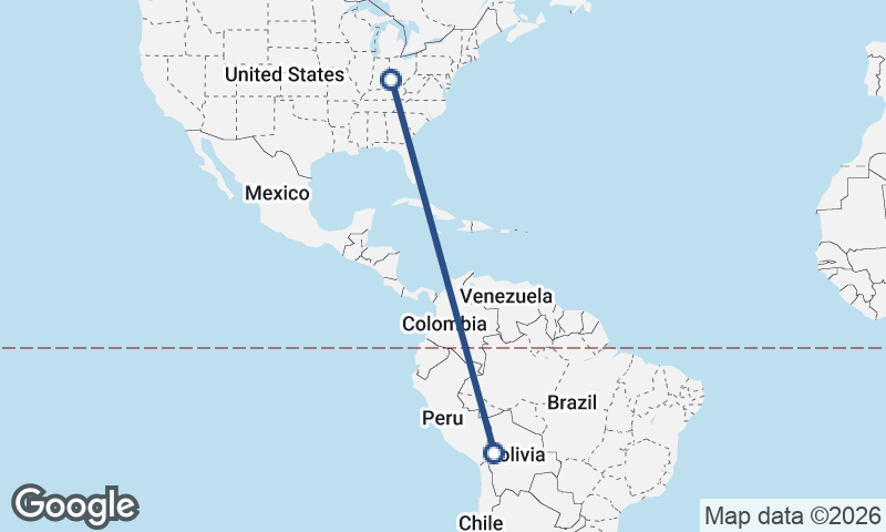 La Paz to Cincinnati