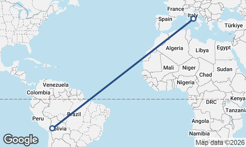 La Paz to Rome