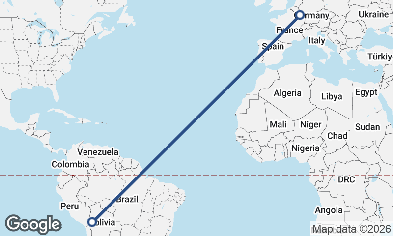 La Paz to Luxembourg City