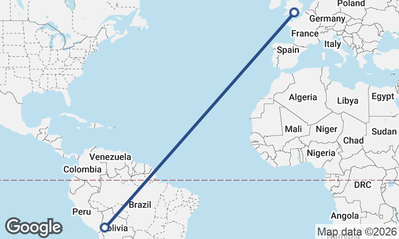 La Paz to Southampton