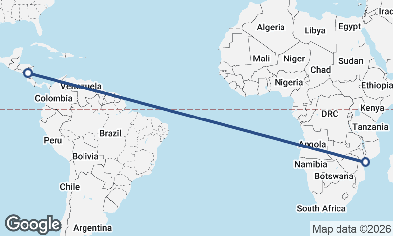 Mozambique to Nicaragua