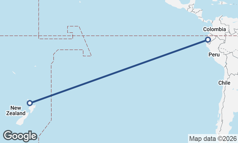 Guayaquil to Auckland