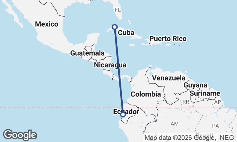 Guayaquil to Havana