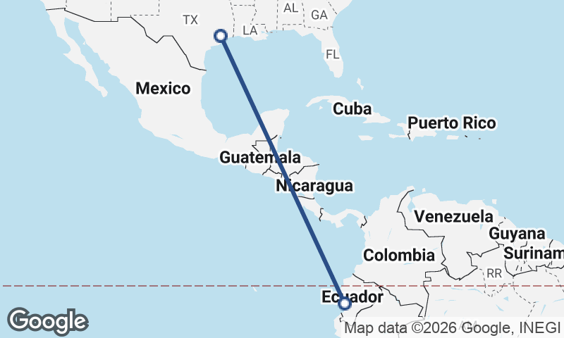 Guayaquil to Houston