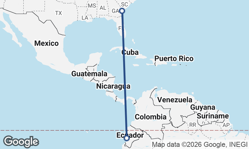 Guayaquil to Savannah