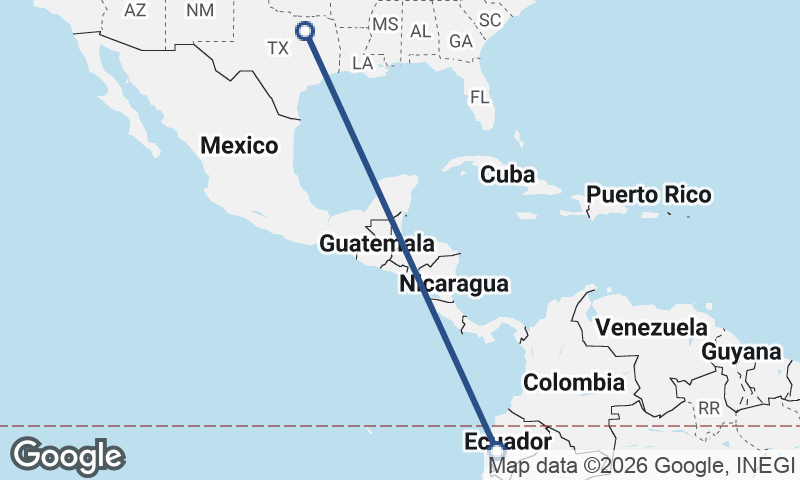 Guayaquil to Dallas