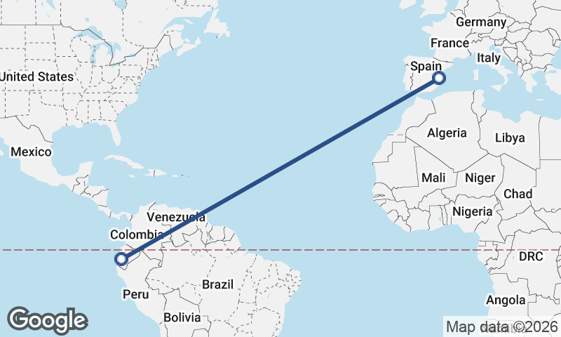 Guayaquil to Valencia