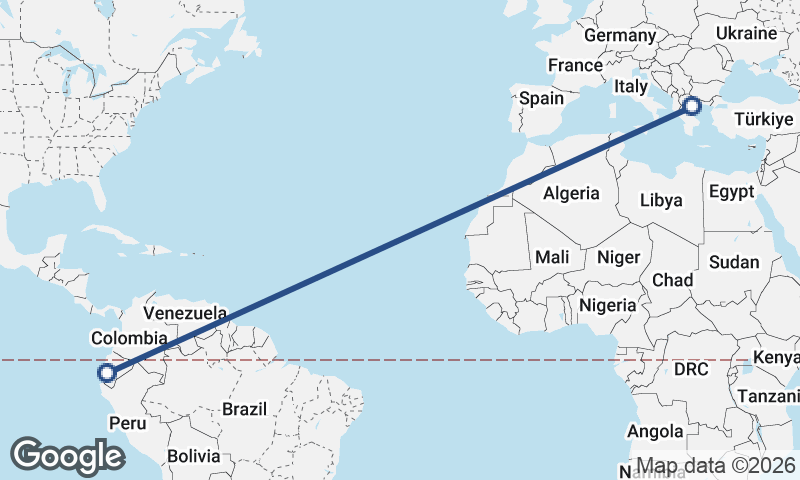 Guayaquil to Thessaloníki