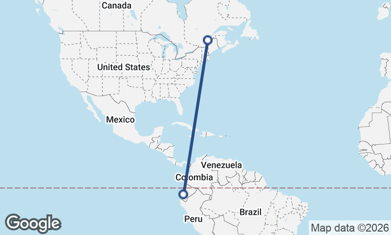 Guayaquil to Québec