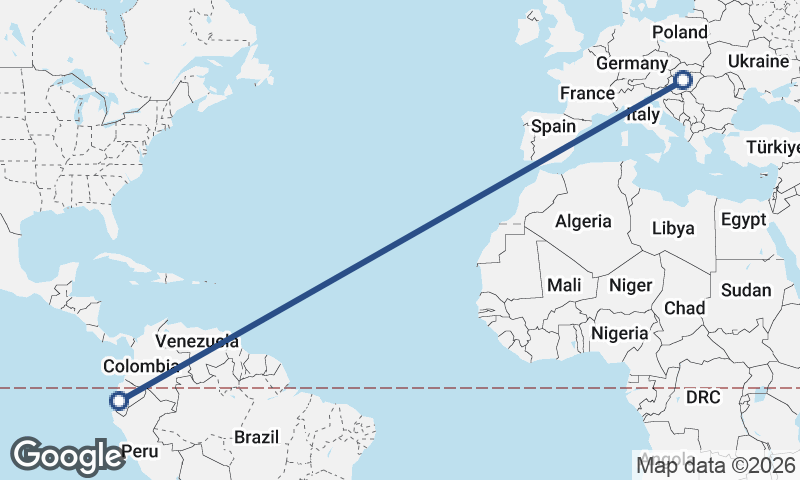 Guayaquil to Budapest