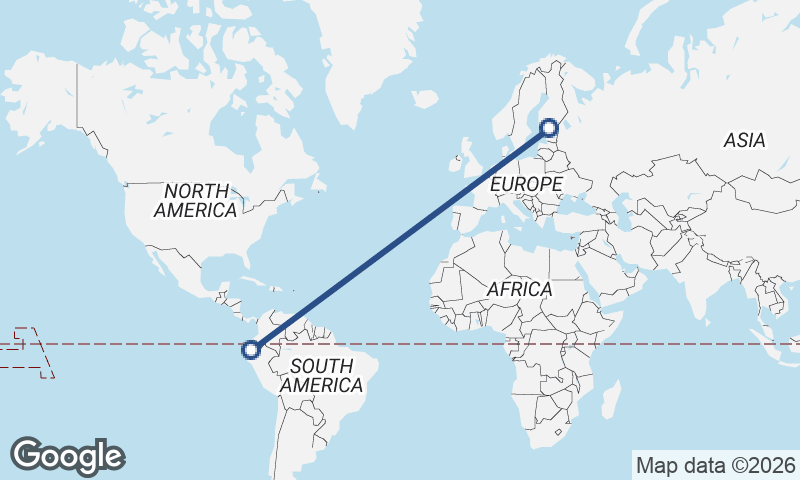Guayaquil to Helsinki
