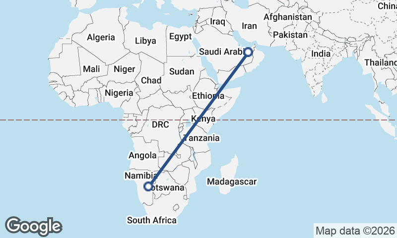 Namibia to United Arab Emirates