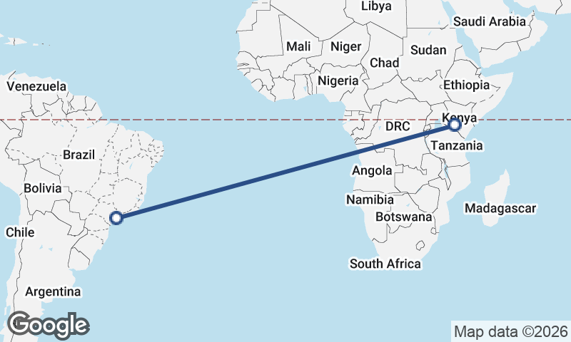São Paulo to Nairobi