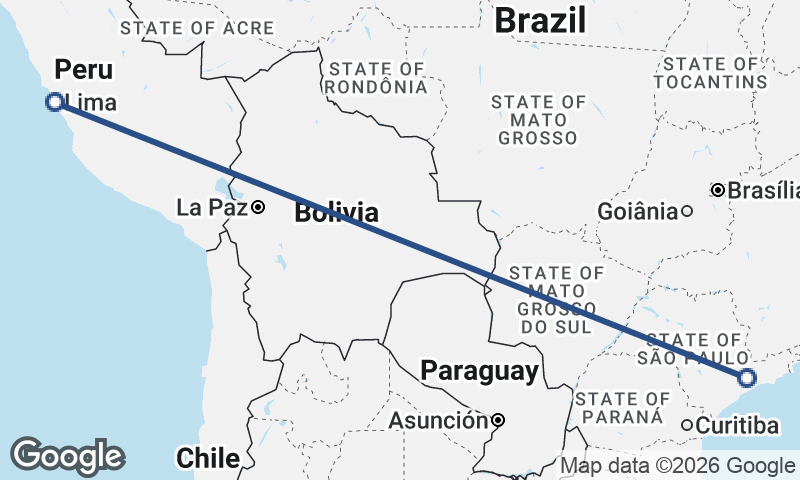São Paulo to Lima