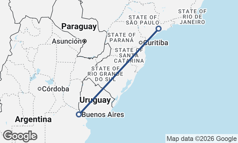 São Paulo to Buenos Aires