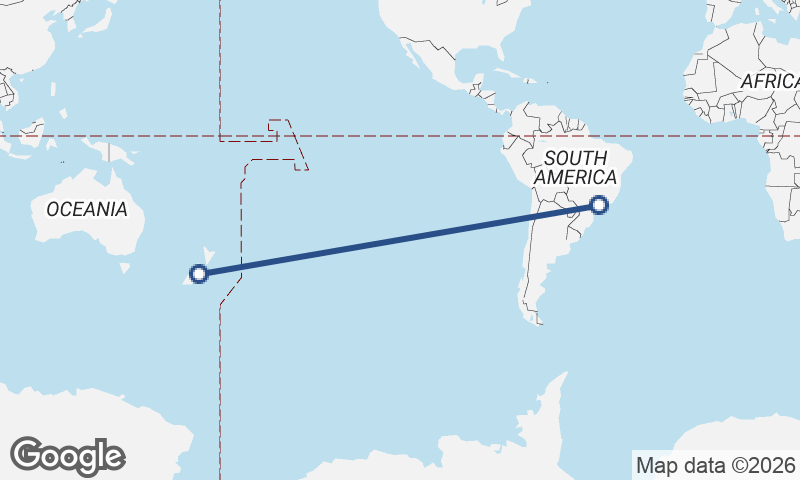 São Paulo to Christchurch