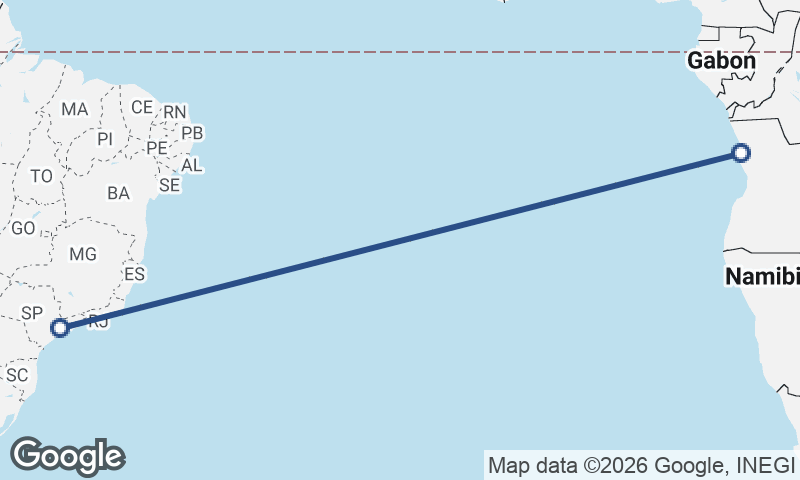 São Paulo to Luanda