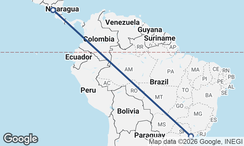 São Paulo to Managua
