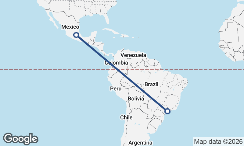 São Paulo to Mexico City