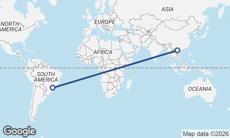 São Paulo to Hanoi
