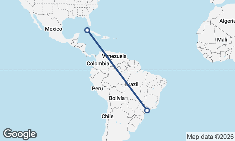 São Paulo to Havana