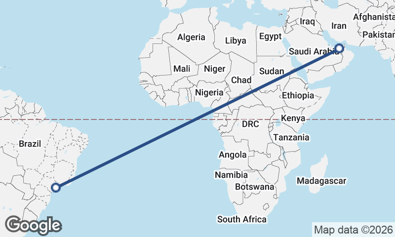 São Paulo to Abu Dhabi