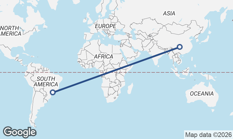 São Paulo to Chongqing