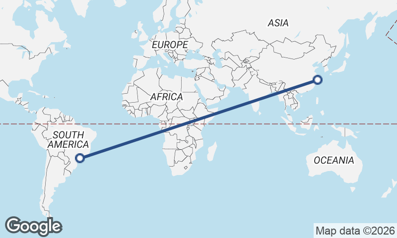 São Paulo to Ningbo