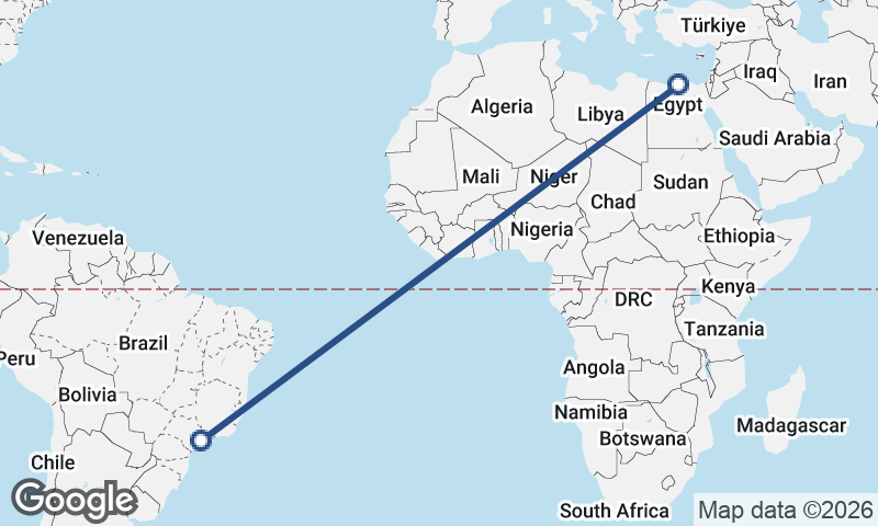 São Paulo to Alexandria