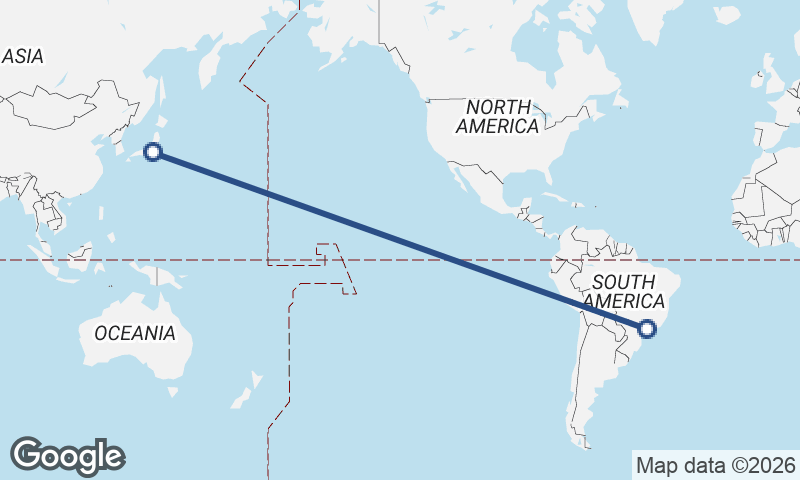 São Paulo to Yokohama