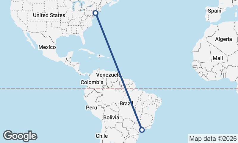 São Paulo to New York