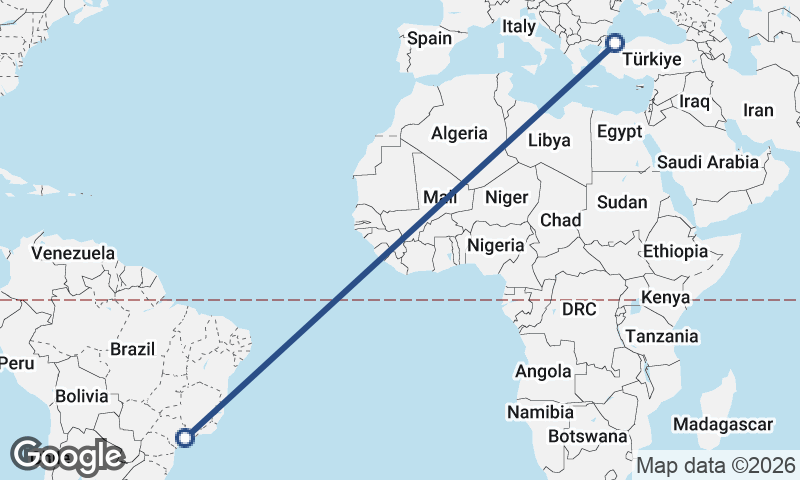 São Paulo to Istanbul