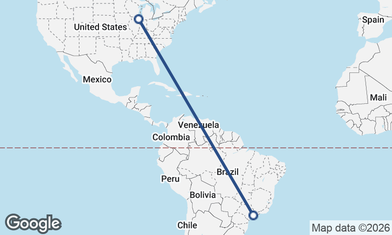 São Paulo to Chicago