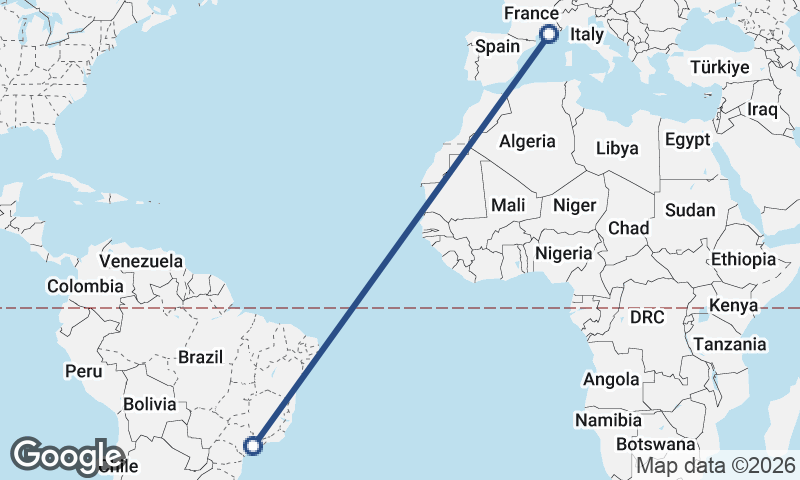 São Paulo to Marseille