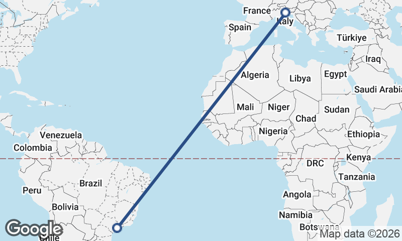 São Paulo to Venice