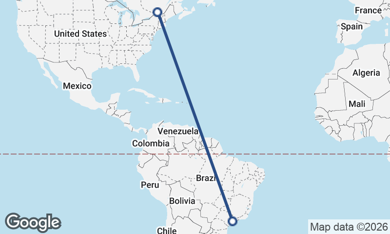 São Paulo to Montréal