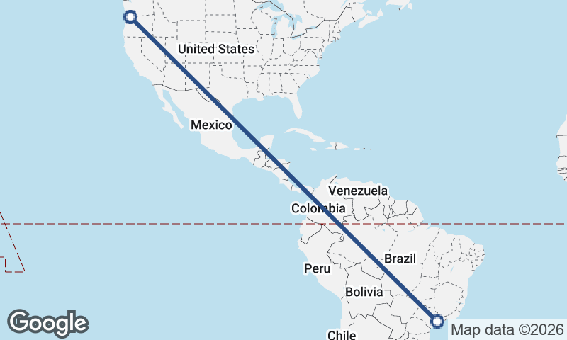 São Paulo to Portland
