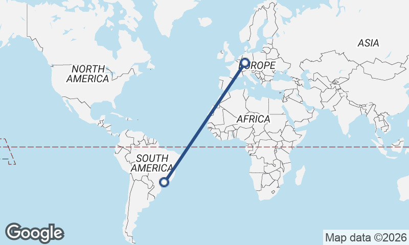 São Paulo to Frankfurt