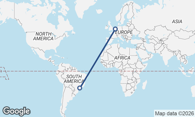 São Paulo to Rotterdam