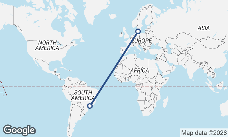 São Paulo to Copenhagen