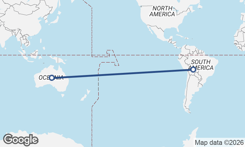 Australia to Bolivia