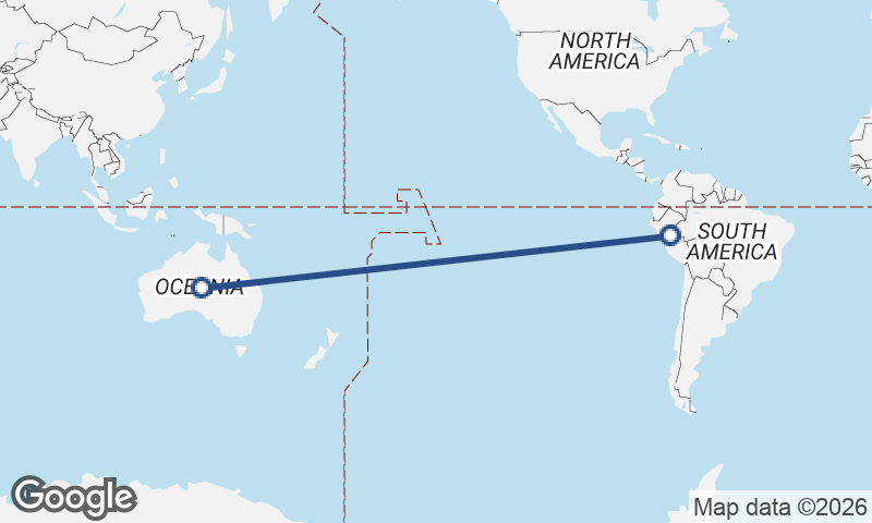 Australia to Peru