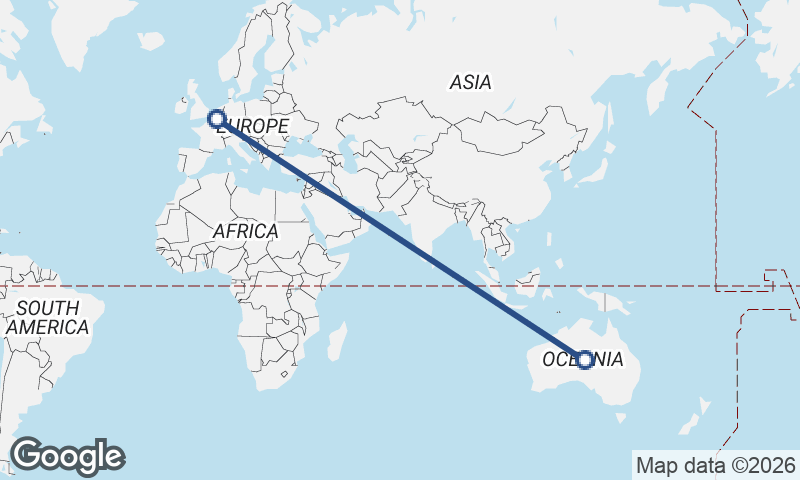 Australia to Belgium