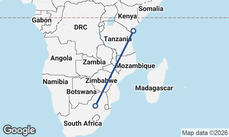 Johannesburg to Mombasa